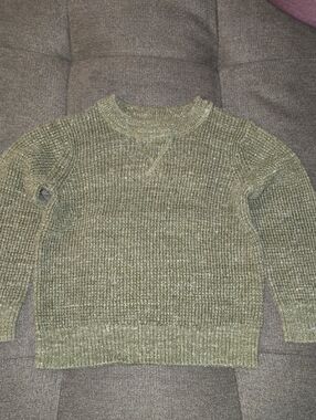 GAP Olive Green Ribbed Crewneck Sweater
